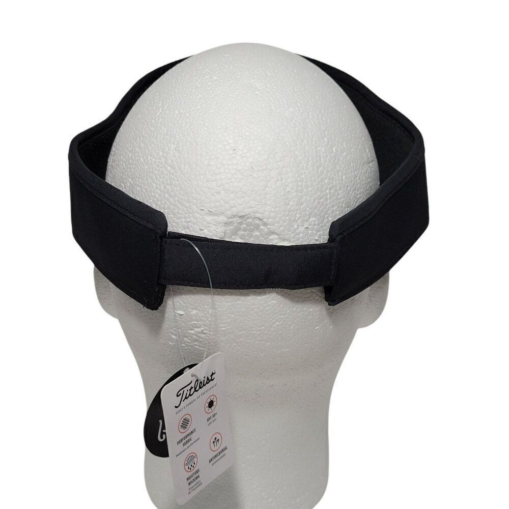 Titleist Womens Sundrop Sun Visor Hat Golf Black UPF 50 Wicking Adjustable NEW - Picture 4 of 13